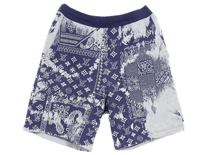 Bermuda de algodão Monogram Louis Vuitton Cinza