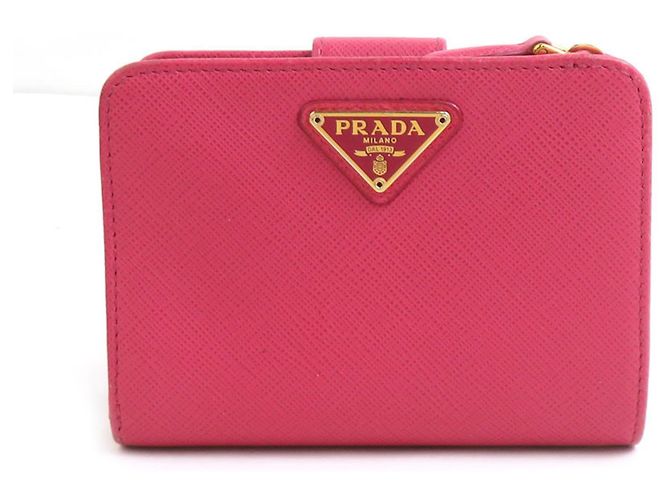 Prada Bi-Fold Geldbörse aus rosa Leder Pink