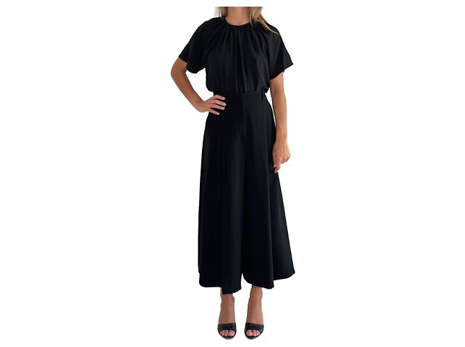 Max Mara Schwarzes Seidentop