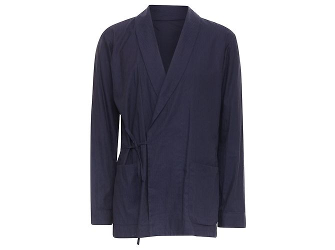Camisa overshirt kimono de algodón impresa sutil de Dries Van Noten