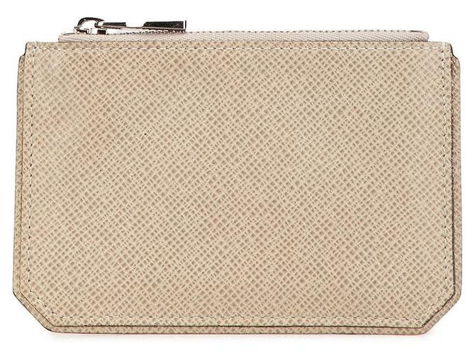 Louis Vuitton Pochette Cles Taiga Leather Coin Case Brown Beige