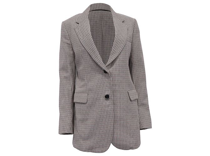 Theory Houndstooth Print Blazer in Multicolor Cotton Multiple colors