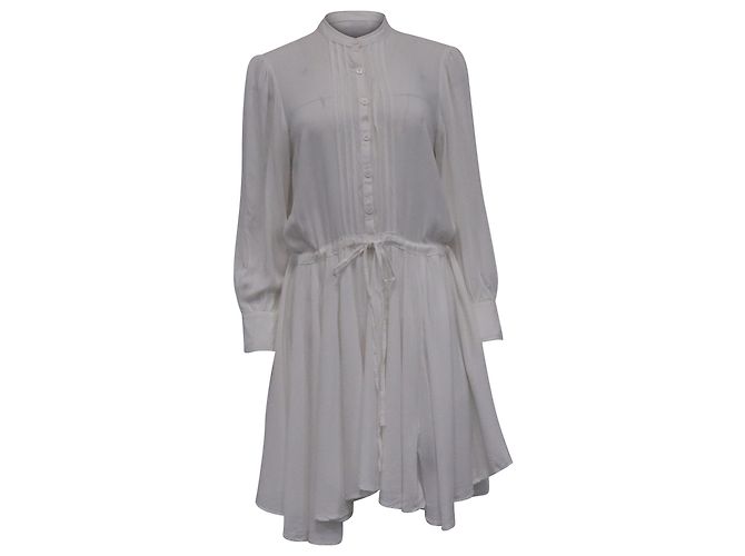 Abito Mini Ranil con Vita Legata in Viscosa Bianca di Zadig & Voltaire Bianco Crudo