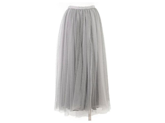 Christian Dior Netzseidenrock Grau