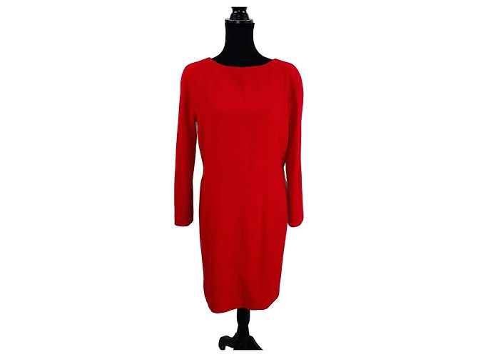 Gianni Versace Couture rotes Wollkleid