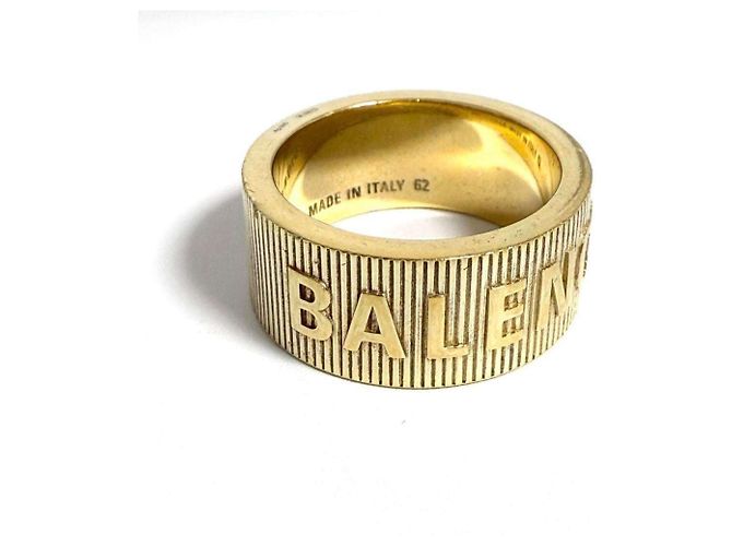 Balenciaga Herren Force Stripe Ring Golden