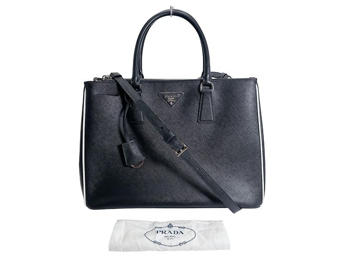 Prada Saffiano Leder Tote Bag Schwarz