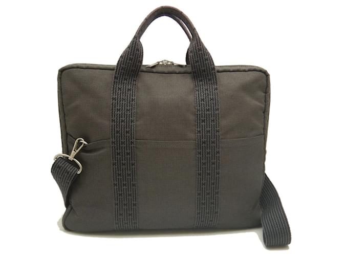 Hermès Hermes Air Line Document Case Bag Brown Cloth  ref.2535444