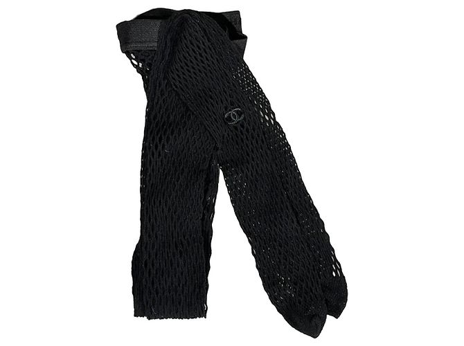 Collant a rete Chanel Nero