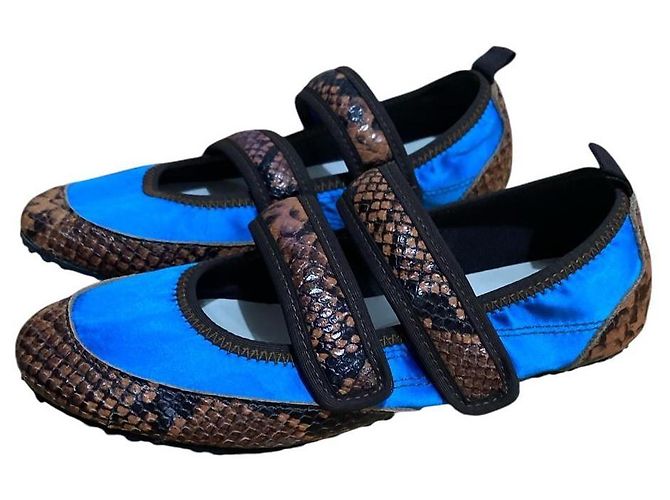 Bimba & Lola sapatilhas com duas tiras Azul Castanho escuro
