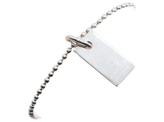 Pulseira de prata 925 com logo Gucci