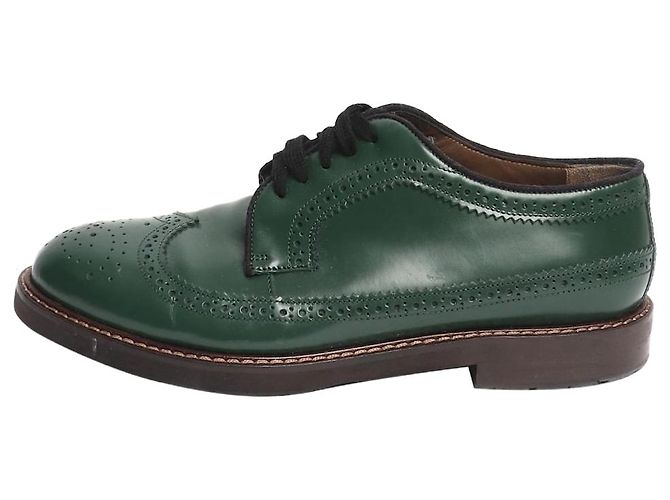 Marni Brogues en cuir vert - taille EU 40