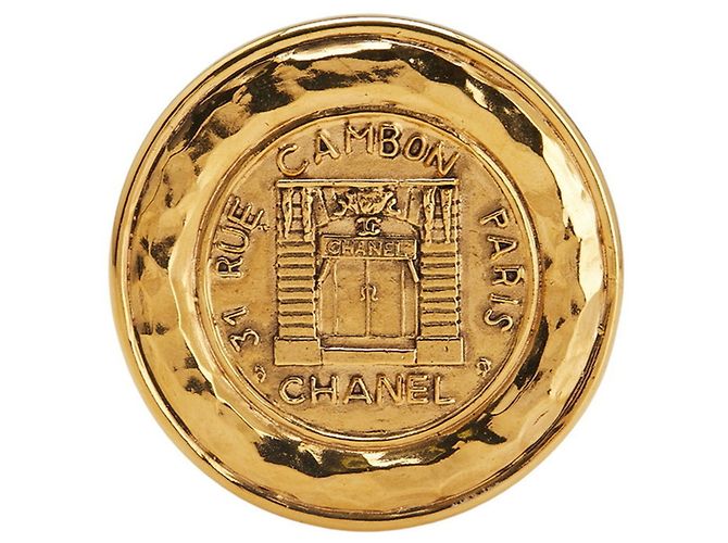 Chanel Cambon Brosche in Vergoldung Golden