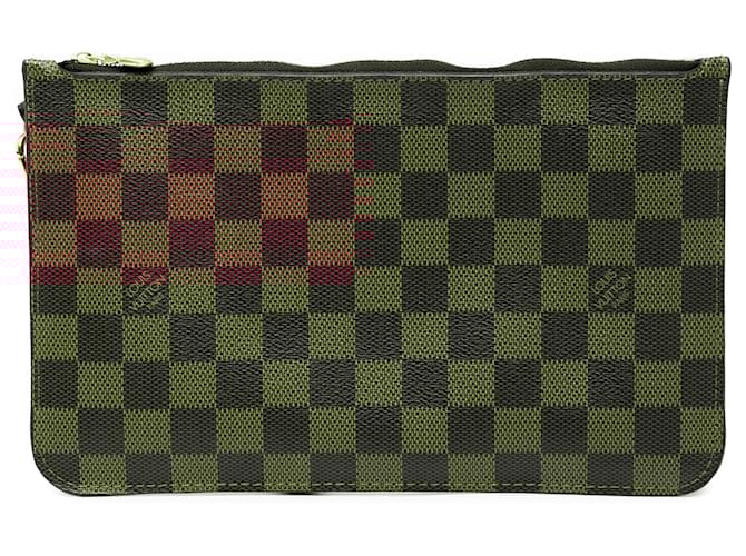 Louis Vuitton Brown Damier Ebene Neverfull Pouch MM Cloth Cloth  ref.2536067