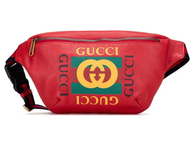 Marsupio in pelle rossa Gucci Sherry Line Rosso