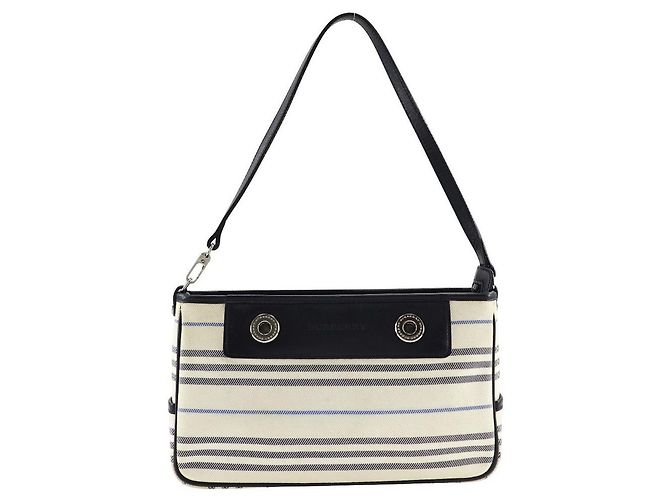 Borsa a spalla vintage Burberry in tela Beige