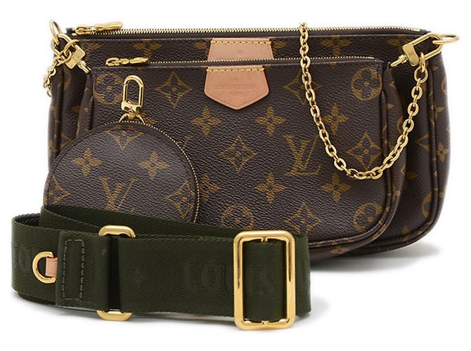 Louis Vuitton Monogram Multi Pochette Accessoires Handtasche Khaki Monogramm