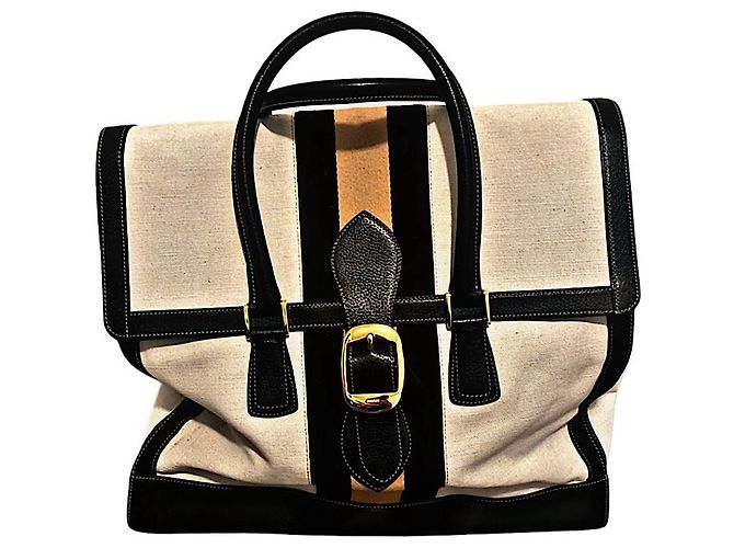 Gucci Tom Ford Web Reisetasche gestreift weiß