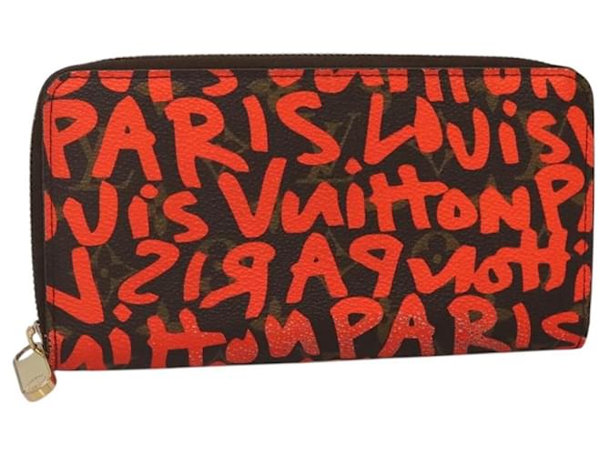 Louis Vuitton Zippy Wallet NM Monogram Graffiti Orange Cloth  ref.2536507