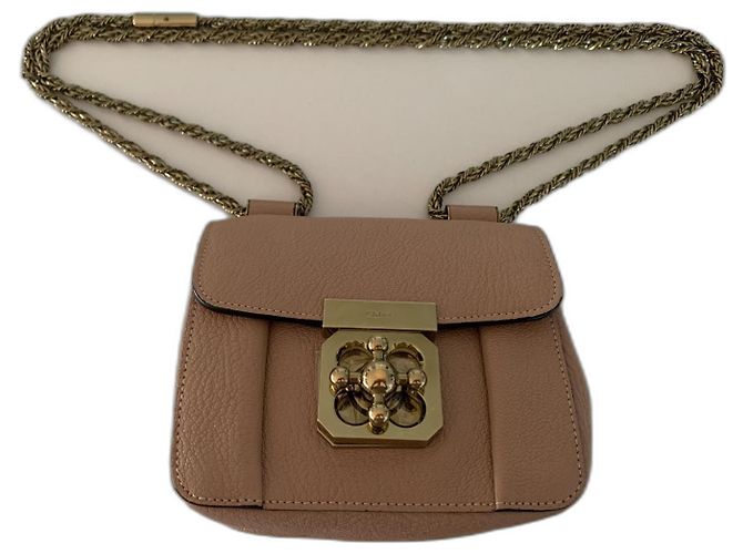 Elsie Chloé Borse Beige Pelle