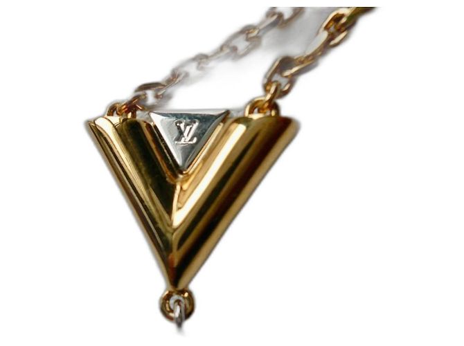 Louis Vuitton COLLANA V per Vuitton TBE M02268 Gold hardware