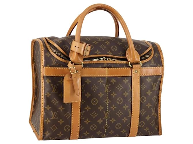 Louis Vuitton Dog Carrier Bag Monogram Canvas 40 Brown Cloth  ref.2536774