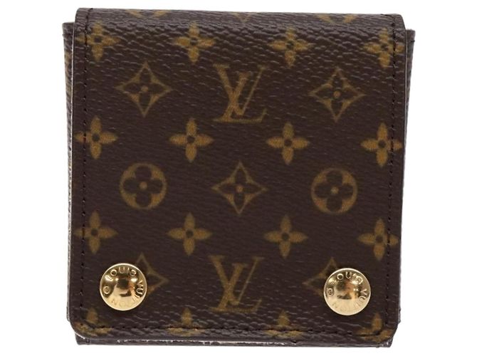 Louis Vuitton CASE JEWELRY BOX Canvas Brown