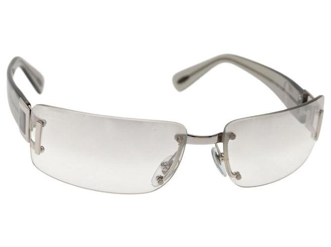 Bulgari BVLGARI Sunglasses plastic Silver Auth am9072 Silvery