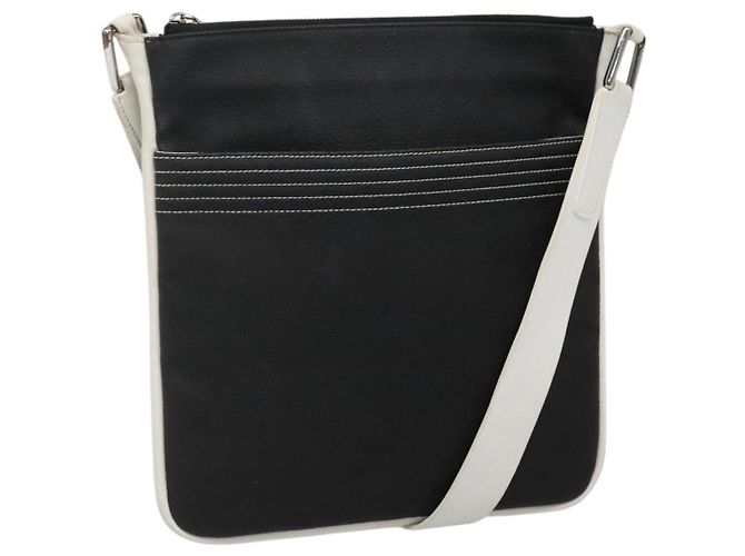 Borsa a Spalla LOEWE PVC Nero Argento Auth 141812