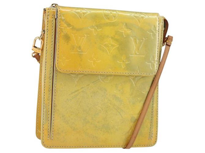 LOUIS VUITTON Monogram Vernis Motto Accessory Pouch Gris M91030 LV Auth 142835 Grey