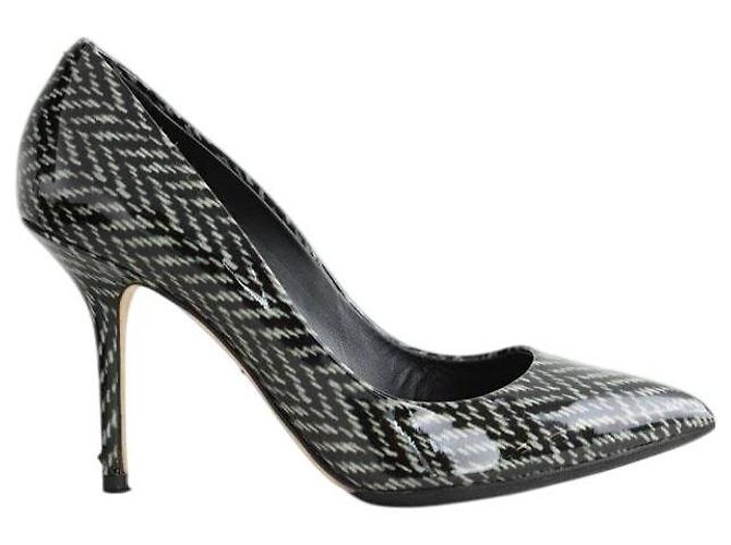 Dolce & Gabbana Schwarze Lacklederabsätze