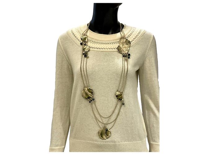 Collana lunga Chanel metallo multicolore 