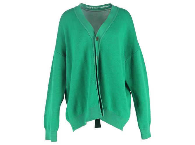 Cardigan V-Neck em Lã Verde Acne Studios