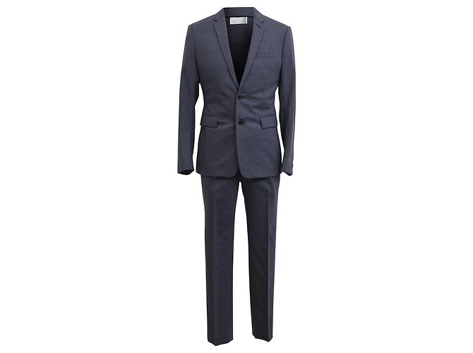Dior Classic Suit Jacket and Trousers in Dark Blue Virgin Wool Navy blue