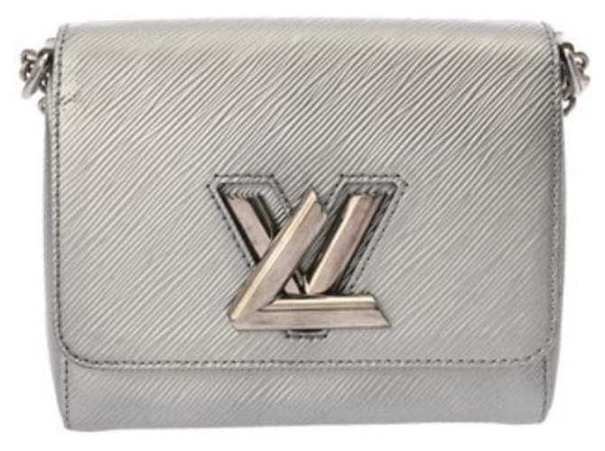 Louis Vuitton Epi Twist PM Shoulder Bag Silvery Leather  ref.2538168