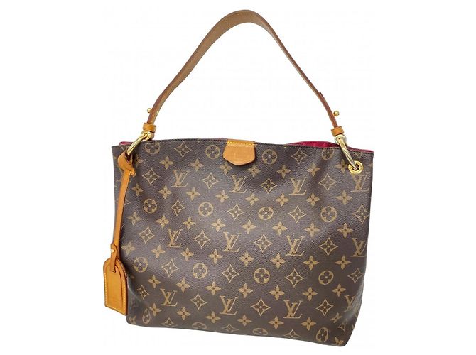 Borsa a Spalla Graceful PM Monogramma Louis Vuitton Marrone Rosa