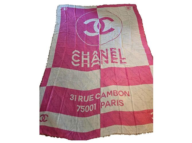 Chal de Cachemira Chanel Rosa