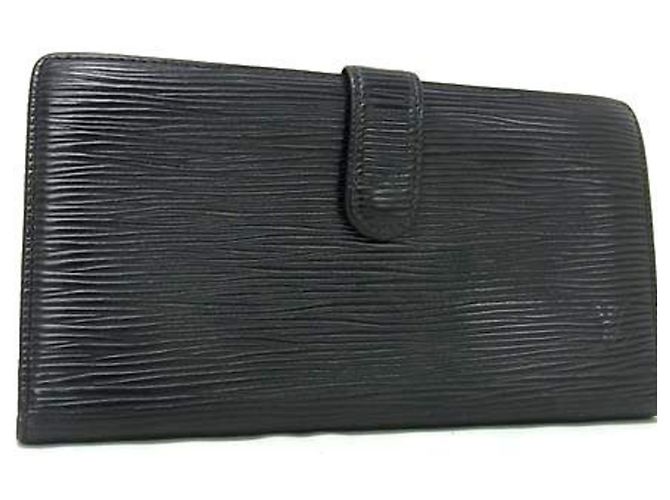 Louis Vuitton Black Epi Leather Bi-fold Wallet