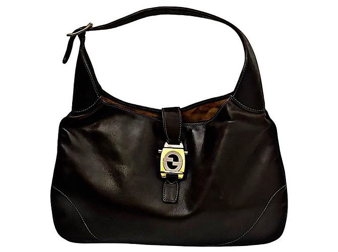 Bolsa Gucci Jackie Bouvier em couro marrom