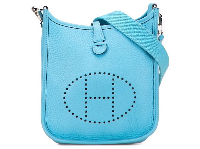 Borsa a Spalla Hermès Evelyn TPM Blu
