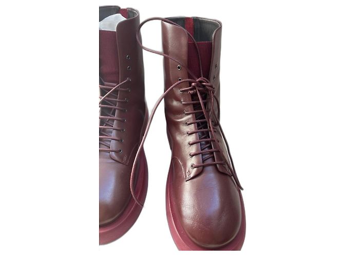 Botines Marsèll de piel rojo oscuro Burdeos
