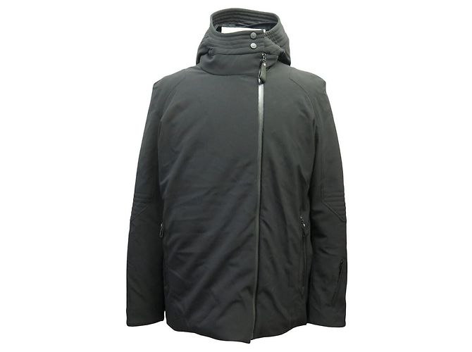 Hermès HERMES JACKET DOWN COAT WITH HOOD 48 M BLACK SKI EQUESTRIAN COAT