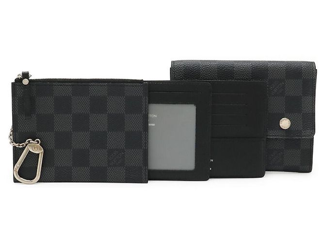 Cartera Compacta Modular Damier Graphite Louis Vuitton Negro
