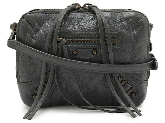 Balenciaga Classic Reporter XS Leather 2way Bag Grey  ref.2539521