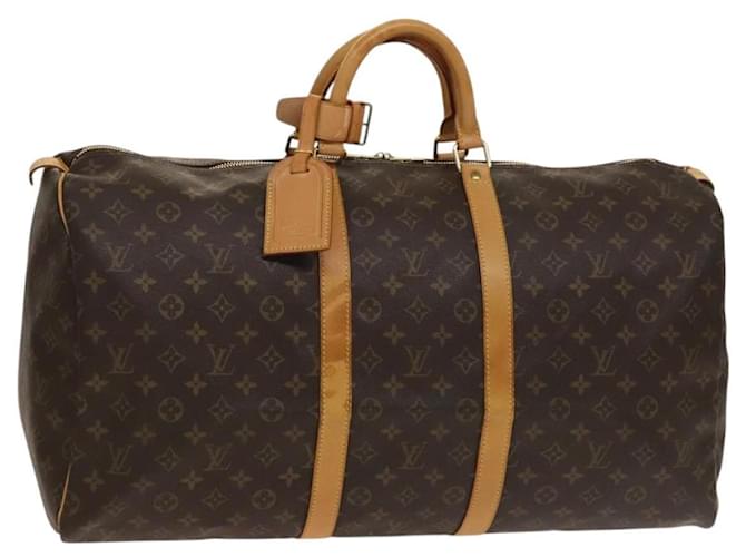 Louis Vuitton Keepall Bag Monogram Canvas 55 Brown Cloth  ref.2539727