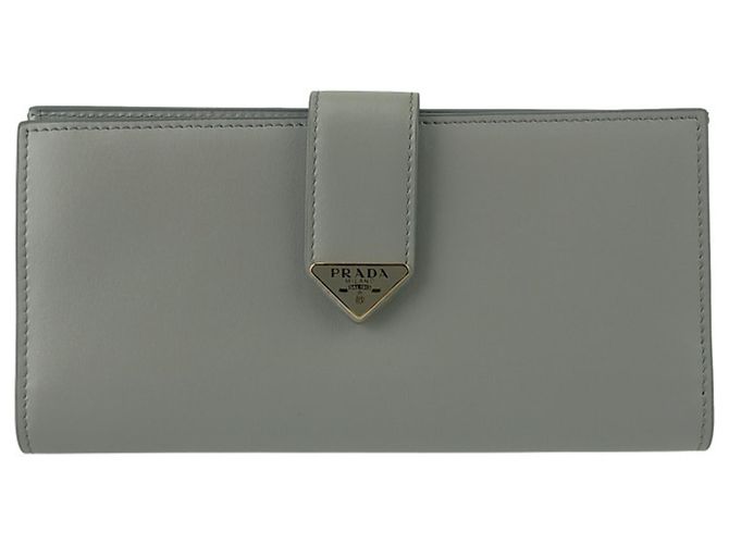 Prada City Calfskin Tab Wallet Grey