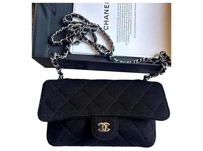 Chanel Coco Handle Nylon Black Bag with Tote