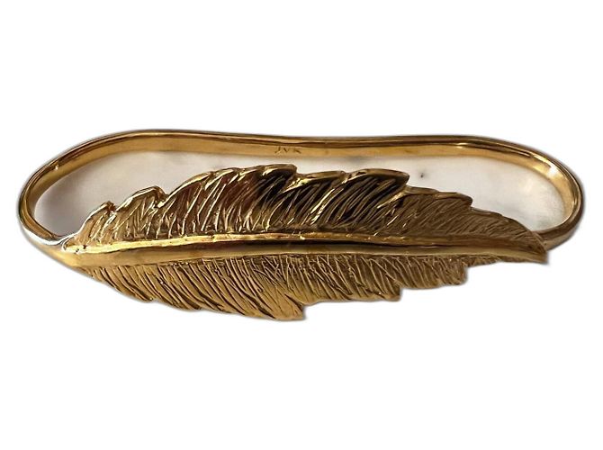 Autre Marque Bracciale con Piume in Oro LeiVanKash Totem D'oro