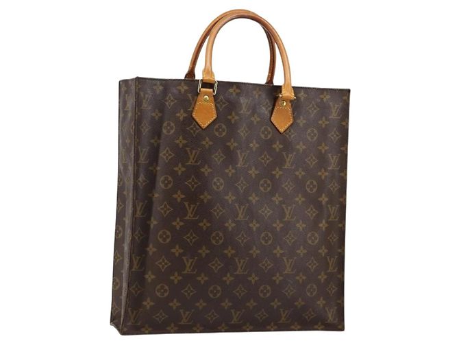 LOUIS VUITTON Sac Plat Monogram M51140 LV Auth th6350 Monogramme