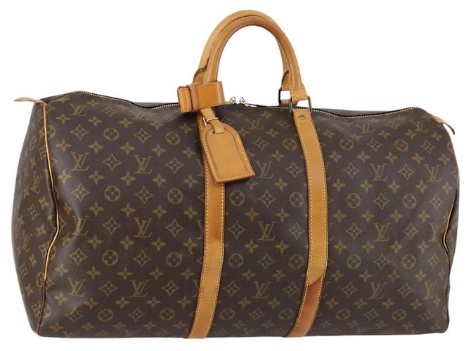 LOUIS VUITTON Bolsa Boston Monogram Keepall 55 M41424 LV Auth 143247 Monograma